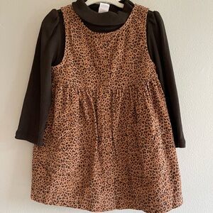 Baby Gap Leopard Print Dress with Brown Long Sleeve Bodysuit 18-24M NWT